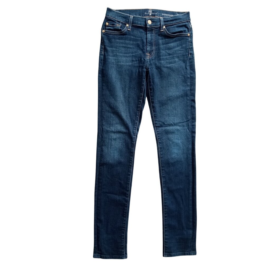 Seven for All Mankind Jeans Women's 26 Blue Roxanne Straight Leg Skinny